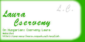 laura cserveny business card